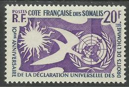 COTE FRANCAISE DES SOMALIS 1958 YT 291** - Nuevos