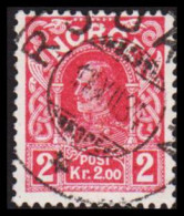 1915. NORGE. . Haakon. Smooth Background. Die C. 2 Kr. Red. With Beautiful Cancel RJUKAN 11. X... (Michel 91) - JF545166 - Usati