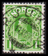 1934. NORGE. Haakon. Smooth Background. 1 Kr. LUXUS Cancelled RJUKAN 11 XII 34. (Michel 89b) - JF545168 - Gebraucht