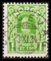 1934. NORGE. Haakon. Smooth Background. 1 Kr. LUXUS Cancelled LANGEVAAG 23 XI 34. (Michel 89b) - JF545171 - Used Stamps