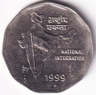 INDIA COIN LOT 75, 2 RUPEES 1999, NATIONAL INTEGRATION, BOMBAY MINT, AUNC - India