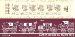 FRANCE 1988 - Journée Du Timbre Voiture Montée - Bande Carnet N° BC 2526A Non Pliée Neuf ** - Stamp Day