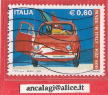 USATI ITALIA 2007 - Ref.1062 "MADE IN ITALY -FIAT 500-" 1 Val. - - 2001-10: Afgestempeld