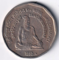INDIA COIN LOT 77, 2 RUPEES 1995, SAINT TIRUVALLUVAR, BOMBAY MINT, AUNC, SCARE - Indien