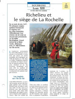 FICHE ATLAS: RICHELIEU ET LE SIEGE DE LA ROCHELLE -BOURBONS - Geschiedenis