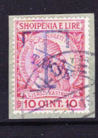 STAMPS-ALBANIA-1914-TAXE-USED-SEE-SCAN-OVERPRINT-VIOLET-SEE-SCAN-COTE-35.EURO - Albanien