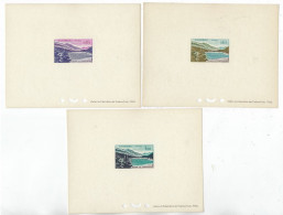 Epreuves De Luxe Andorre Lac D'Engolaster 162/163/164 - Cartas & Documentos