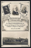 AK Bayreuth, XV. Hauptversammlung Des Vereins Für Hebung Der Fluss- U. Kanalschiffahrt In Bayern 1905  - Bayreuth