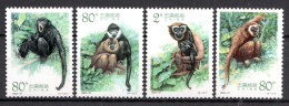 China 2002 / Fauna Mammals Monkeys MNH Mamíferos Monos Säugetiere / Cu22439  40-44 - Monkeys
