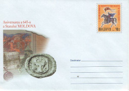 MOLDOVA REPUBLIC 005x2004: 645 YEARS, Unused Prepaid Postal Stationery Cover - Registered Shipping! - Moldavië