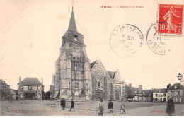 28 - Arrou - SAN21574 - L'Eglise Et La Place - Andere & Zonder Classificatie
