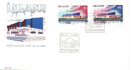 Iceland Island 1973 NORDEN : House Of The North, Reykjavik, MI 478-479  FDC - Brieven En Documenten