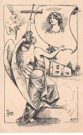 Illustrateur - N°80298 - Ham - Ange Portant Un étendard Avec Le Portrait D'une Femme - Hamm