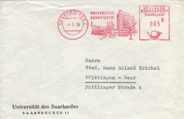 EMA Saarbrücken 1959 Universität Saarland 1959 > Krichel Völklingen - Covers & Documents