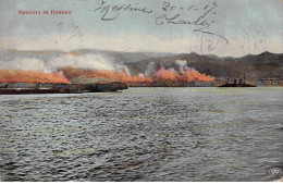 Italie - N°79244 - MESSINA In Fiamme - Carte Avec Un Bel Affranchissement - Messina