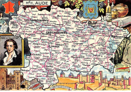 11 - AUDE - SAN23299 - Carte Du Département - CPSM 15X10,5 Cm - Narbonne