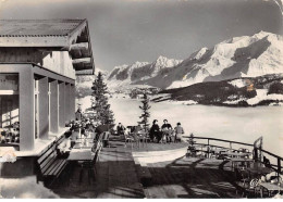 74 - MEGEVE - SAN28782 - La Terrasse Du Restaurant Du Jaillet Et Le Mont Blanc  - CPSM 15X10 Cm - Megève
