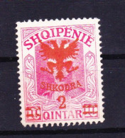 STAMPS-ALBANIA-1920-UNUSED-ERROR-OVERPRINT-RED - Albanien