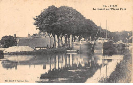 80 - HAM - SAN32609 - Le Canal Au Vieux Port - Péniches - Ham