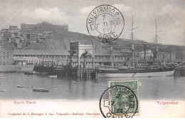 Chili - N°79134 - VALPARAISO - Muelle Fiscal - Voilier - Carte Avec Un Bel Affranchissement - Chili