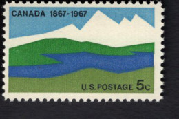 965467931  1967 SCOTT 1324 (XX) POSTFRIS MINT NEVER HINGED  - CANADA CENTENARY ISSUE - LANDSCAPE - Ongebruikt