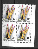 1979 - N° 485**MNH - Fleurs - Bloc De 4 - 3 - Costa D'Avorio (1960-...)