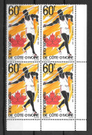 1976 - N° 406**MNH - Jeux Olympiques De Montréal - Bloc De 4 - 2 - Ivory Coast (1960-...)