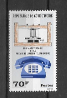 1976 - N° 402**MNH - 100 Ans Première Liaison Téléphonique - Côte D'Ivoire (1960-...)