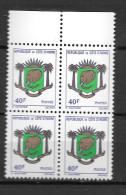 1974 - N° 373**MNH - Armoiries - Bloc De 4 - 4 - Costa De Marfil (1960-...)