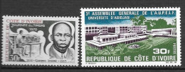 1970 - N° 296 à 297**MNH - Journée Du Timbre - Assemblée A.J.P.E.L.F. - Costa D'Avorio (1960-...)