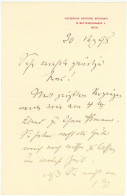 Philipp Graf Zu Eulenburg (1847-1921) Vertrauter Kaiser Wilhelms II. Autograph Wien 1895 - Personaggi Storici