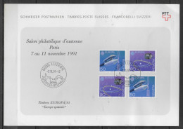 SUISSE Carte FDC 1991 Espace Europa - Europa