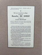 DE GREEF Rosalie °ZAVENTEM 1913 +BRUSSEL 1958 - BAUTMANS - VANDEN BROECK - Décès