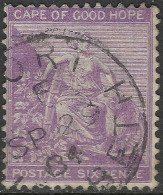 Cape Of Good Hope (CoGH). 1882-83 Hope. 6d Used. Crown CA W/M SG 44. M4114 - Cabo De Buena Esperanza (1853-1904)