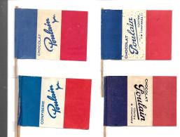 KB418 - LOT DRAPEAUX PUBLICITAIRES CHOCOLAT POULAIN - Publicidad