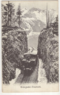 Brünigbahn-Einschnitt. - (Schweiz-Suisse-Switzerland) - Verlag: Chr. Brennenstuhl - Dampflokomotive/Steamlocomotive - Meiringen
