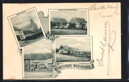 AK Lauterbach /Warndt, Forsthaus Weierdamm, Gasthaus Johann Siegwart, Kath. Kirche  - Hunting