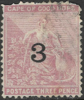 Cape Of Good Hope (CoGH). 1880 Hope. Surcharge. 3 On 3d Used. SG 37. M4115 - Kap Der Guten Hoffnung (1853-1904)