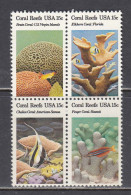 USA 1980 - Underwater Fauna, Set Of 4 Stamps, MNH** - Neufs