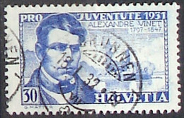 Schweiz Suisse Pro Juventute 1931: Alexandre Vinet Zu WI60 Mi 249 Yv 253 Mit Voll-⊙ BRUNNEN 18.I.32 (Zumstein CHF 20.00) - Oblitérés