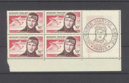 POSTE AERIENNE - Bloc De 4 - Yvert 34 - Maryse Bastié Avec Cachet Spécial En Marge - Bords De Feuille Avec Gomme Intacte - 1927-1959 Mint/hinged