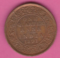 Inde Britannique - One Quarter Anna - India - 1891 - Reine Victoria - Colonies