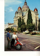 ROMANIA 092x1974 TARGU MURES, CATHEDRAL & SCOOTER BIKE, Unused Postal Stationery Prepaid Card - Registered Shipping! - Entiers Postaux