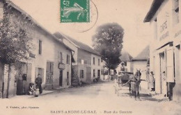 SAINT ANDRE LE GAZ                  RUE DU CENTRE  CAFE MARGAND + ATTELAGE - Saint-André-le-Gaz