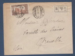 Lettre  Recommandée  De TUNIS RP  CHARGEMENTS I  1918 - Storia Postale