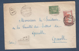 Lettre  Recommandée  De TUNIS RP  CHARGEMENTS II  1925 - Storia Postale