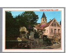 VIRY CHATILLON 91 - Le Vieux Lavoir  Et L'Eglise Carte Vierge - Viry-Châtillon