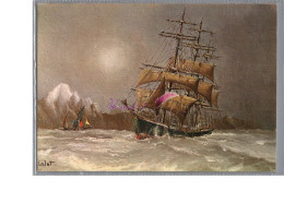 Les Grands Voiliers Français - Le Trois Mâts Carré Le DANIEL  Illustration De LISLET Carte Vierge - Sailing Vessels