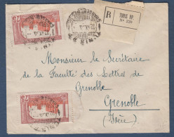 Lettre  Recommandée  De TUNIS RP  CHARGEMENTS III  1925 - Briefe U. Dokumente