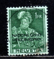 Switzerland, ONU_UNO, Used, 1950, Michel 14 - ONU